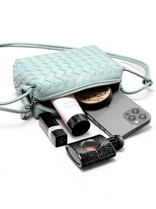 Woven Zipper Crossbody Bags Bags