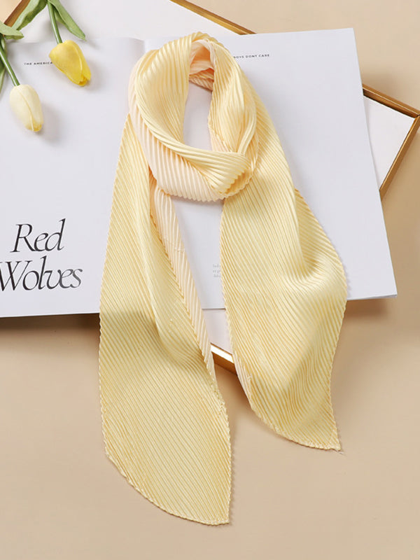 Casual Pleated Solid Color Shawl&Scarf