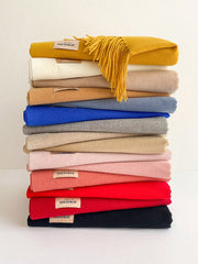 Solid Color Tasseled Scarf Scarfs&Hats