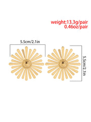 Geometric Flower Shape Earrings Accessories