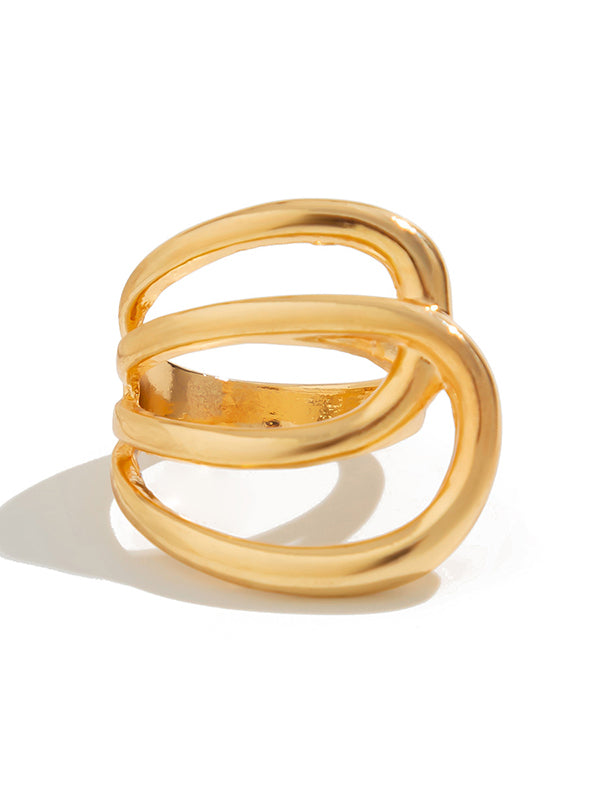Geometric Shiny Irregularity Rings Accessories