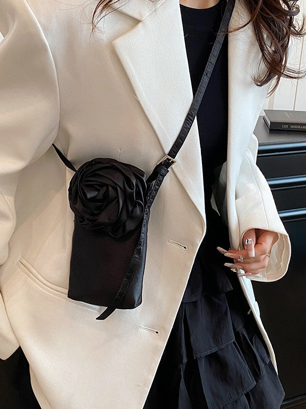 Flower Shape Solid Color Crossbody Bags Bags