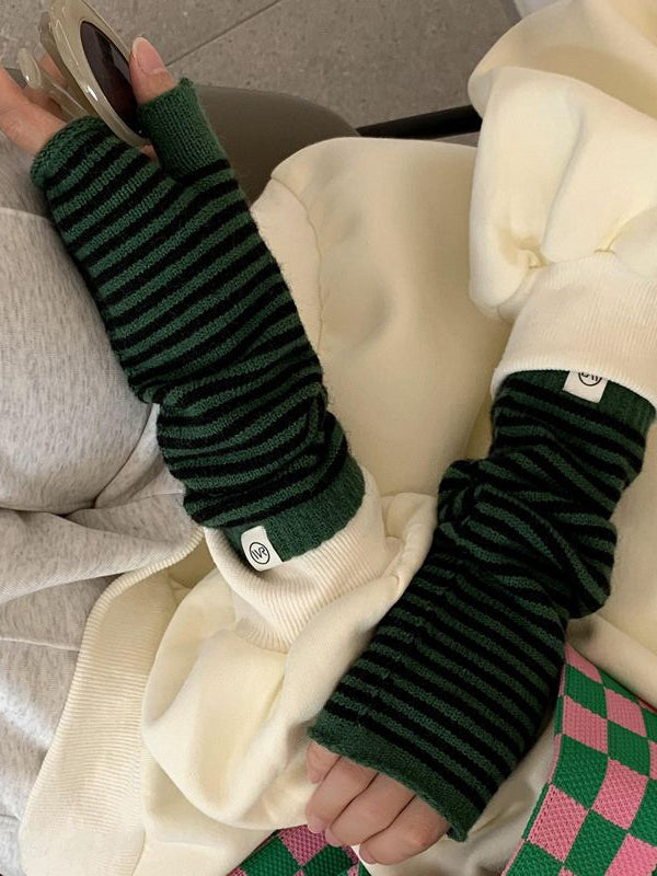 Casual Keep Warm Striped Gloves Accessories