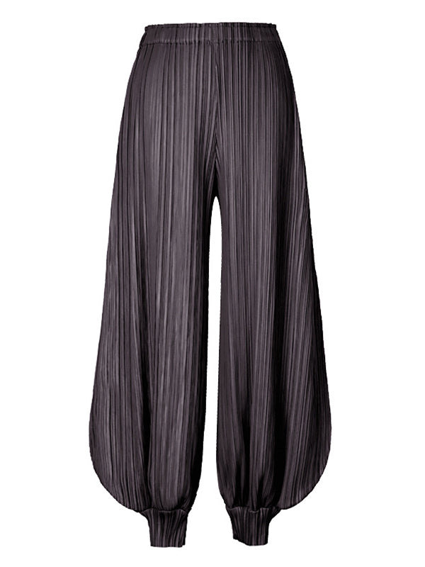 Simple Loose Solid Color Casual Harem Pants Bottoms
