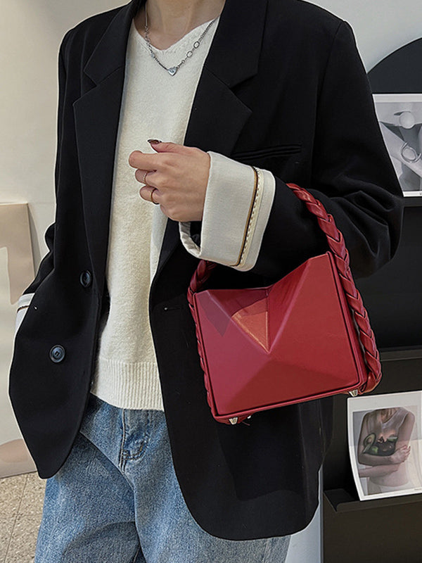Adjustable Foldable Solid Color Woven Bags Accessories