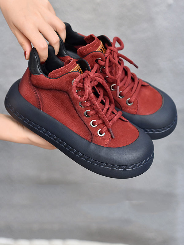 Round-Toe Tied Shoes Booties