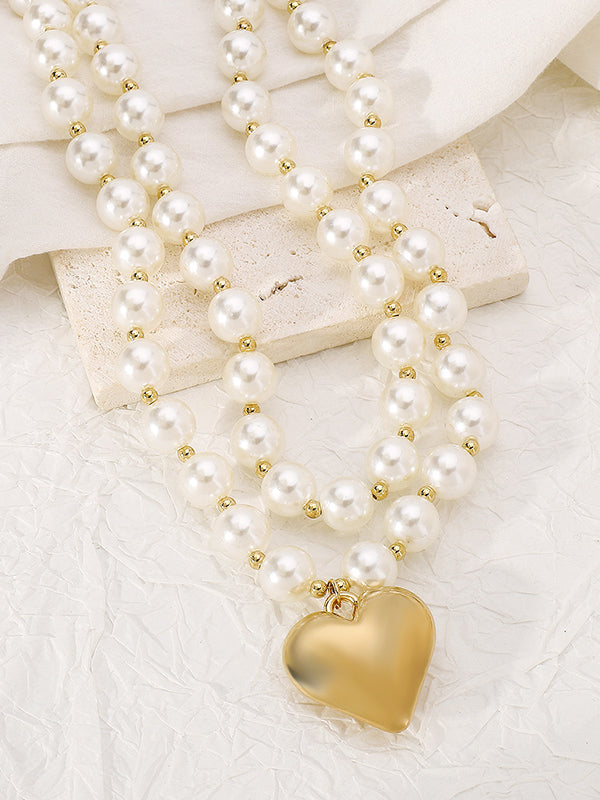 Beaded Heart Shape Necklaces Accessories Dainty Necklace