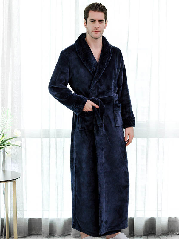 Comfortable Solid Warm Pajama Robe