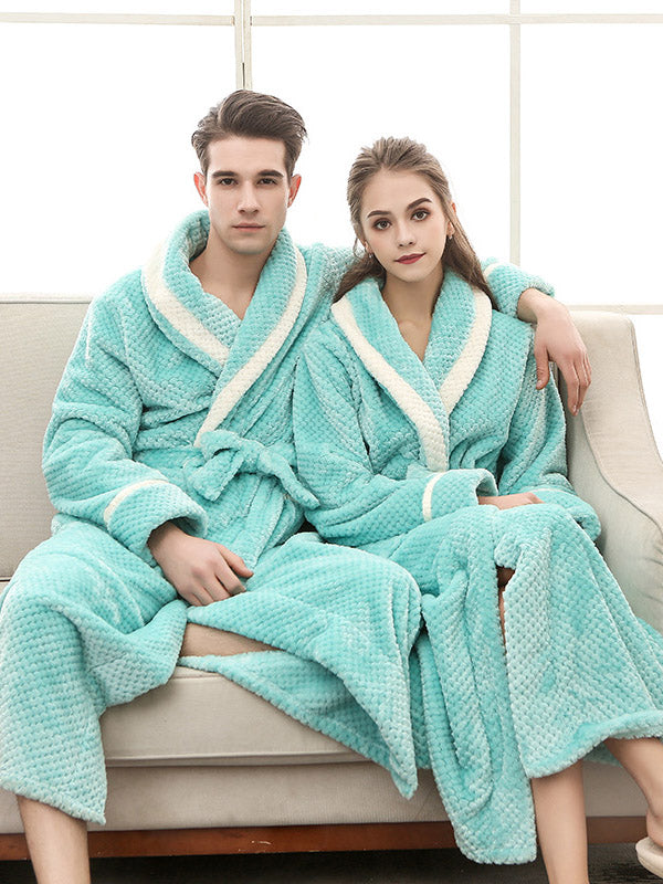 Comfortable Solid Warm Pajama Robe