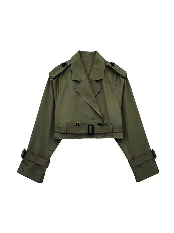 Split-Joint Long Sleeves Loose Lapel Jackets