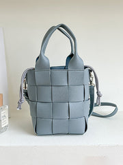 Solid Color Woven Handbags Crossbody Bags