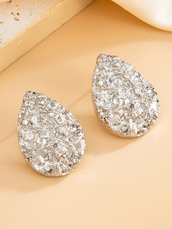 Geometric Shiny Water Drop Earrings Accessories