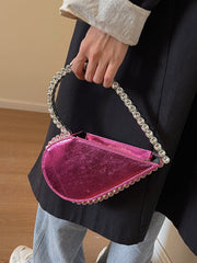 Heart Shape Shiny Split-Joint Handbags Bags Accessories Bags