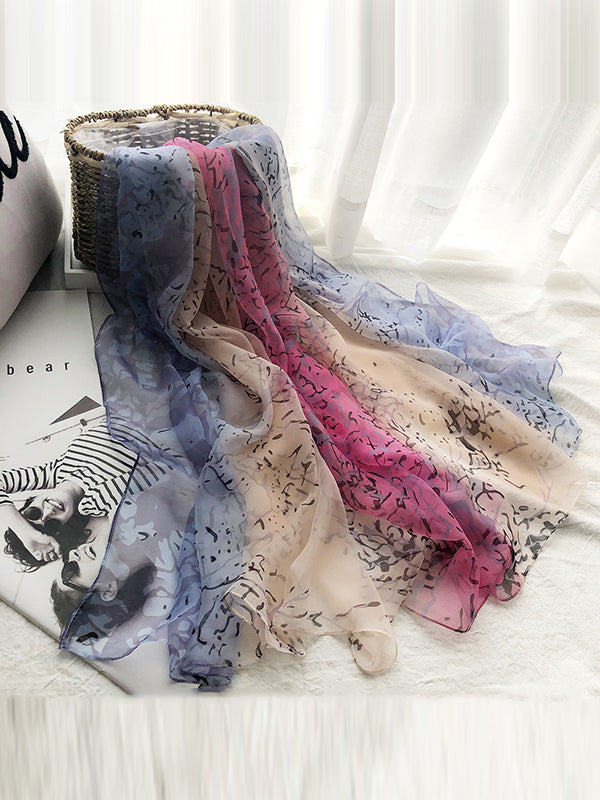 Printed See-Through Sun-Protection Shawl&Scarf