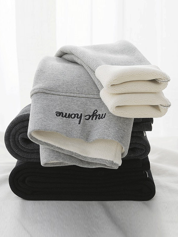 Casual Skinny Leg Letter Print Keep Warm Leggings