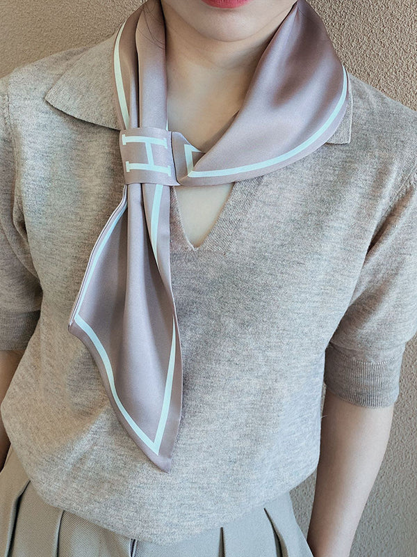 Urban Simple Sun-protection Letter Print Scarf