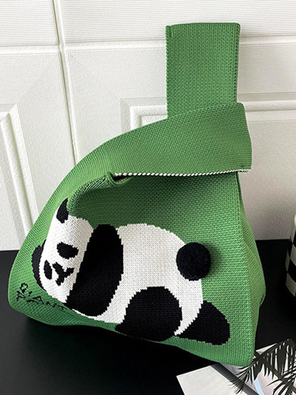 Animal Printed Woven Handbag Bags Accessories