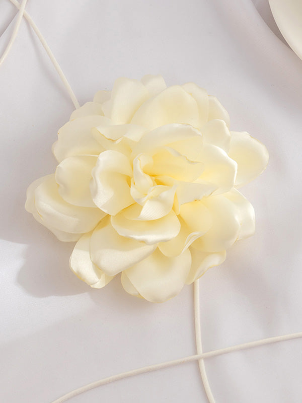 Flower Shape Lace-up Dainty Necklace Accessories
