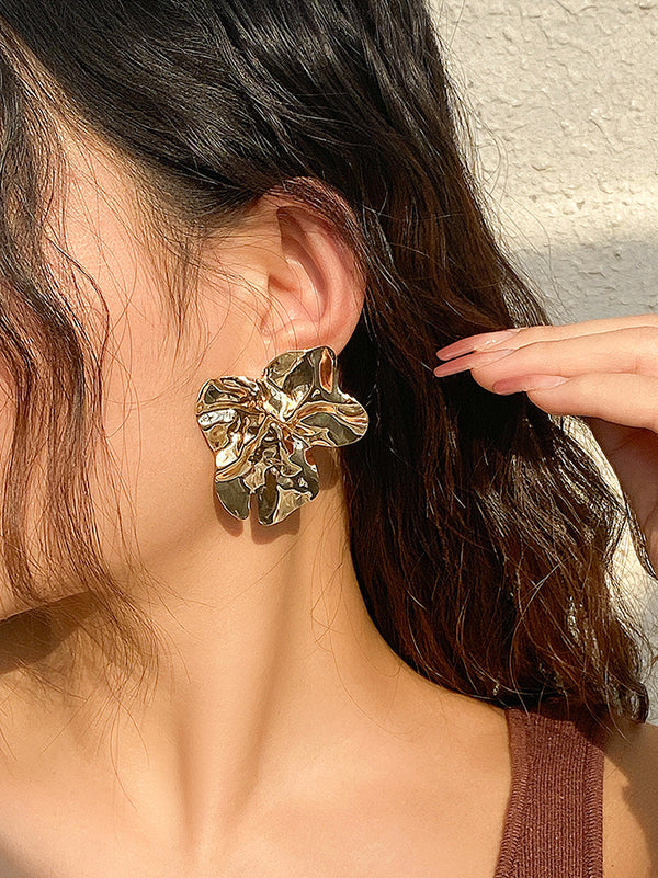 Flower Shape Normcore Earrings Accessories
