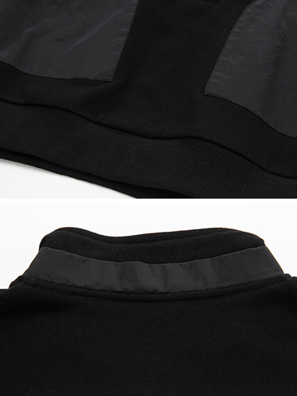 Urban Punk Stand Collar Split-Joint Zipper Sweatshirt