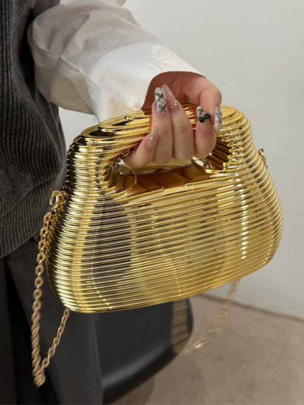 Geometric Shiny Zipper Handbags Crossbody Bags