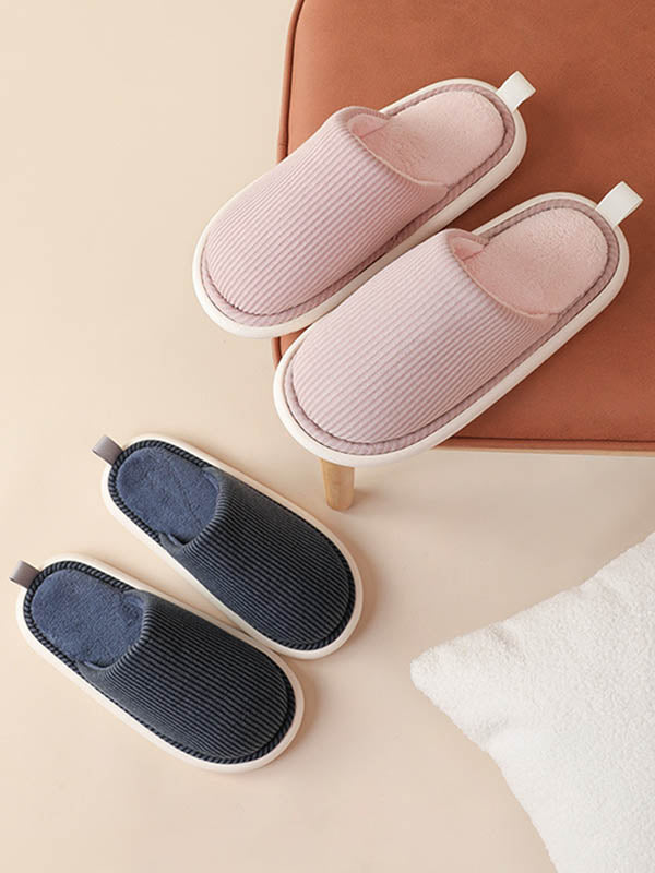 Round-Toe Split-Joint Slippers