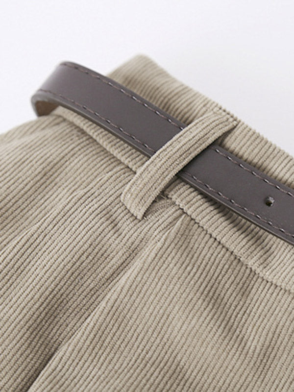 Pleated Solid Color Split-Joint A-Line High Waisted Skirts