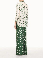Casual Wide Leg Polka-Dot Elasticity Pants