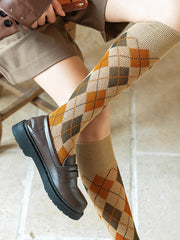 Leisure Skinny Checkered Socks Accessories