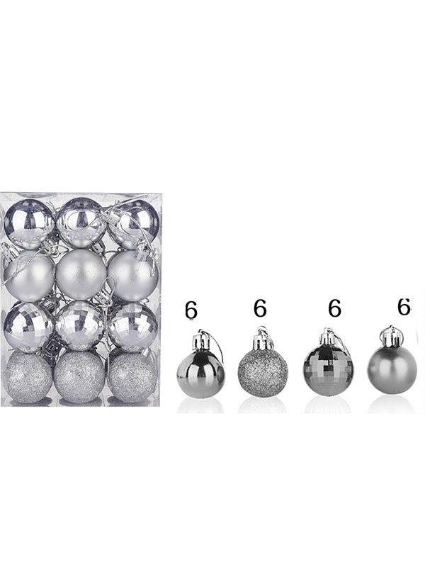 24Pcs Colorful Ball Christmas Tree Decoration