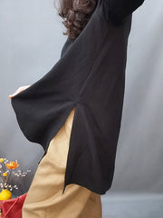 Solid Color Half Sleeves Loose Round-Neck T-Shirts Tops