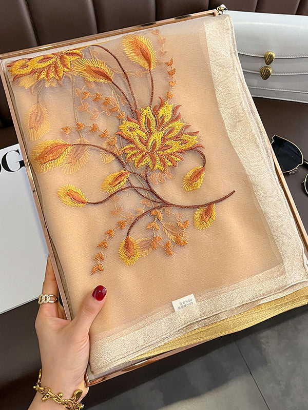 Embroidered Leisure Shawl&Scarf