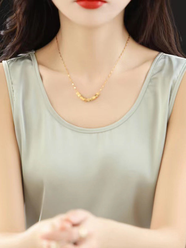 Solid Color Loose Sleeveless Round-Neck Vest Top