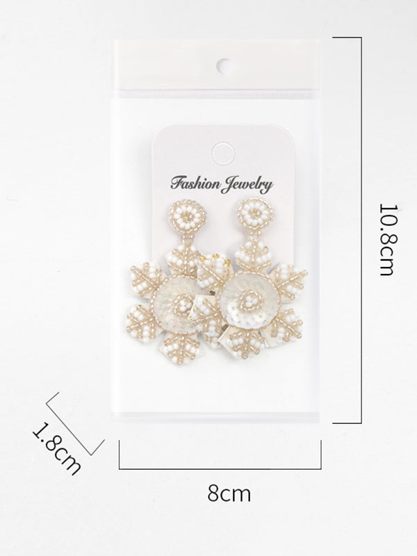 Christmas Snowflake Earrings Accessories