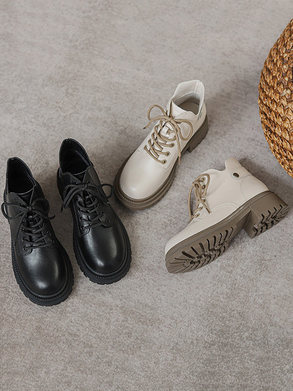 Lace-Up Rivet Round-Toe Split-Joint Dr. Martens Boots Boots