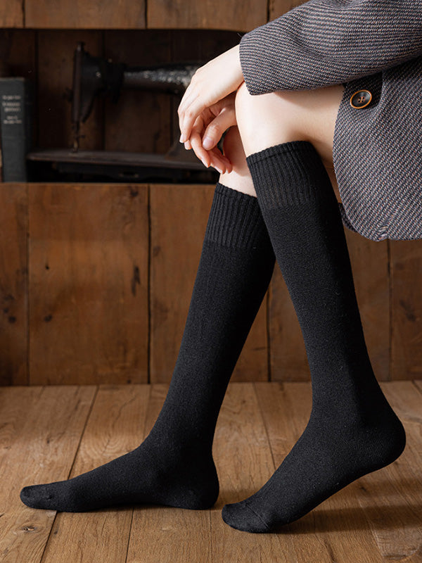 Casual Breathable Solid Color Socks Accessories