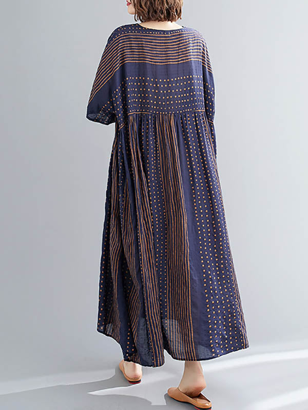 Original Stripe Round-Neck Dress