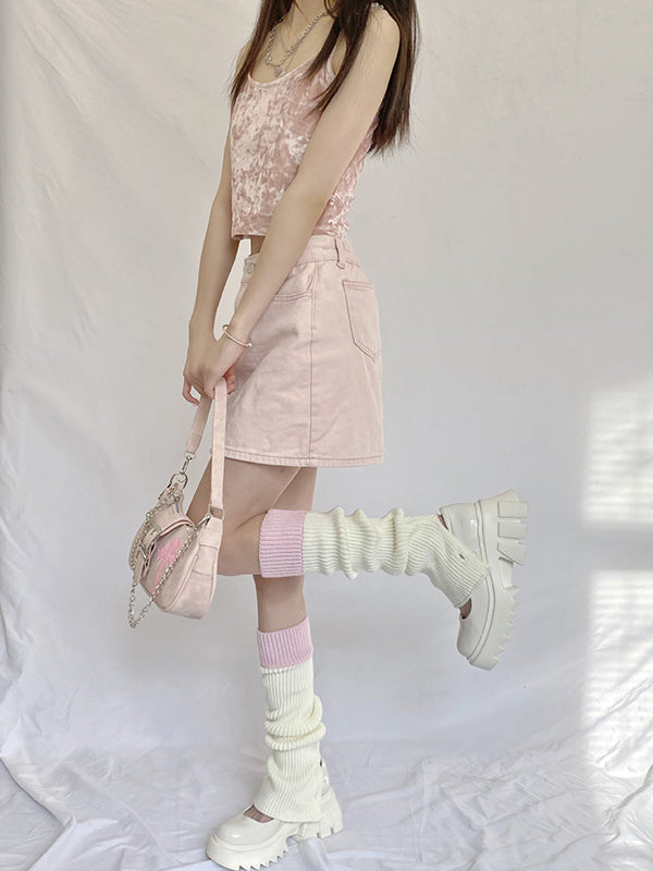 Leisure Flared Contrast Color Leg Warmers Accessories