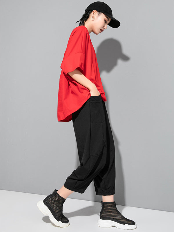 Solid Round-Neck T-Shirts