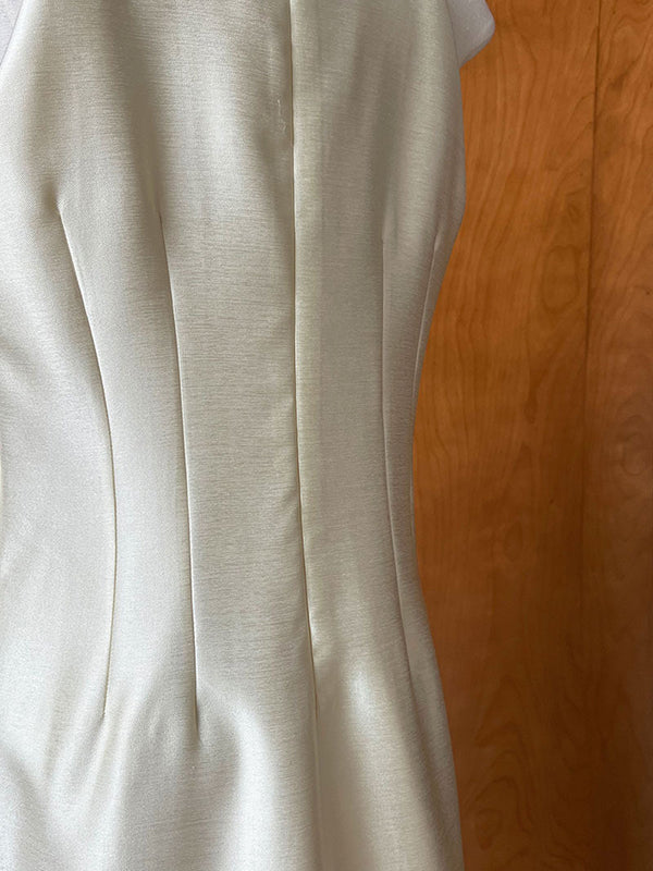 Pleated Solid Color Split-Joint Loose Sleeveless Round-Neck Maxi Dresses