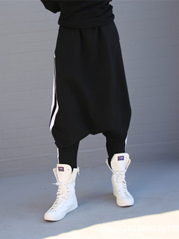 Loose Striped Empire Harem Pants