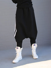 Loose Striped Empire Harem Pants