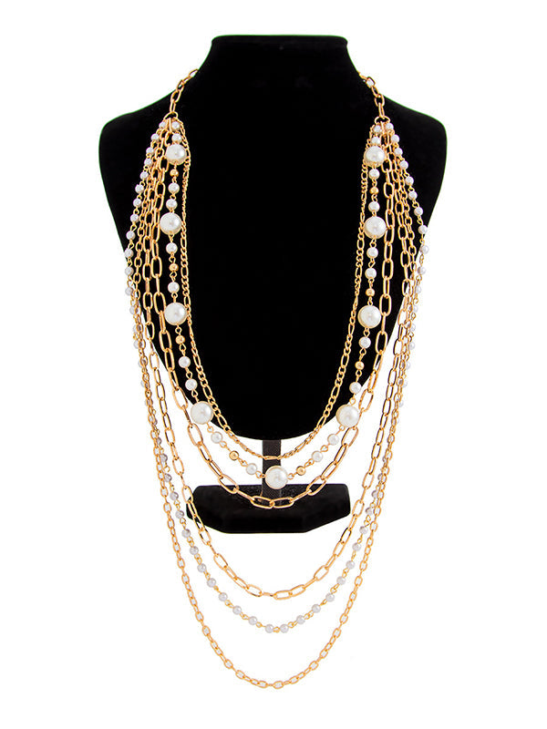 Geometric Layered Normcore Necklaces Accessories