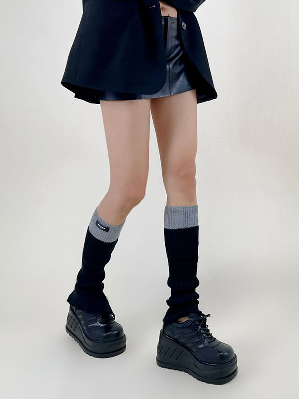 Leisure Flared Contrast Color Leg Warmers Accessories