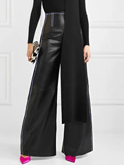 Split-Joint High Waisted Loose Trousers Pants