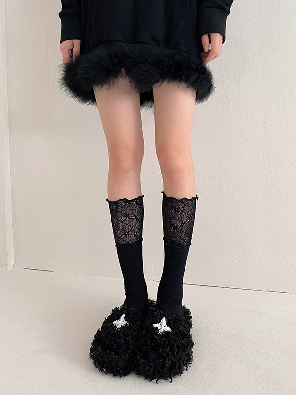 Leisure Split-Joint Lace Socks Accessories