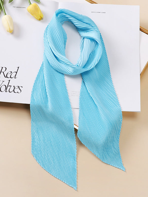 Casual Pleated Solid Color Shawl&Scarf