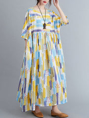 Original Print Round-Neck Dress
