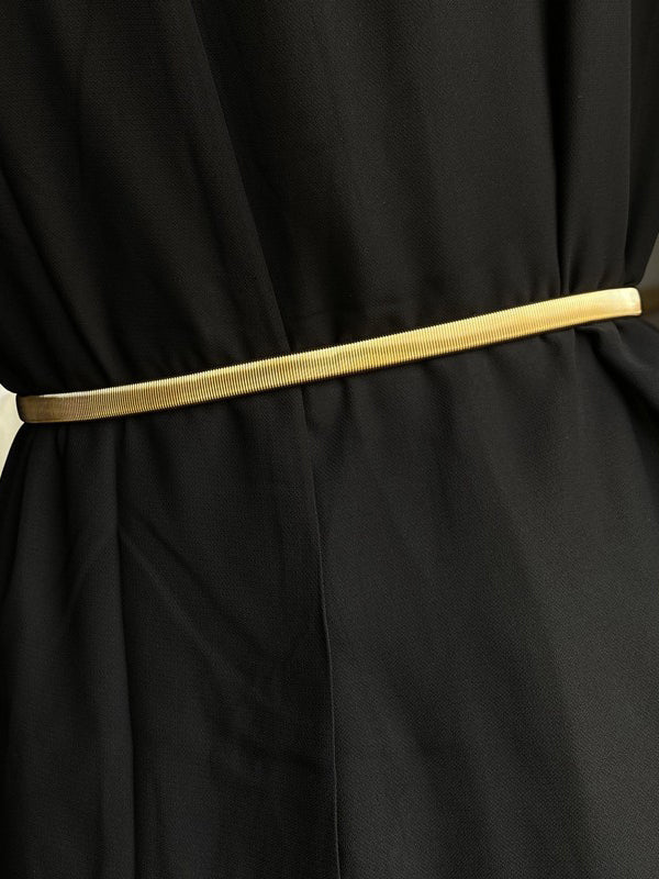 Buckle Geometric Pleated Solid Color Belts