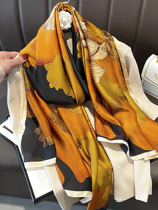 Flower Print Sun protection Shawl&Scarf